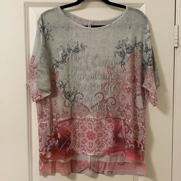 Ribbed flowy t-shirt - Picture 1 of 7